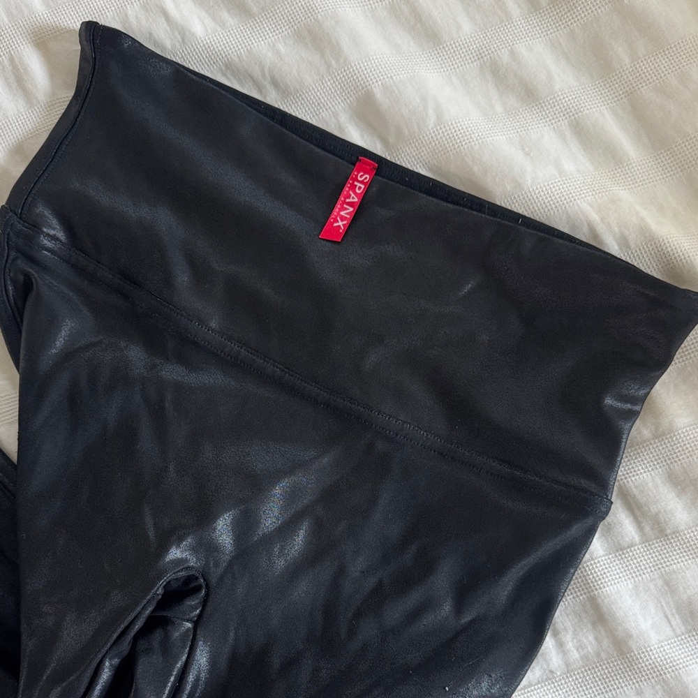 SPANX Shiny Black Leggings